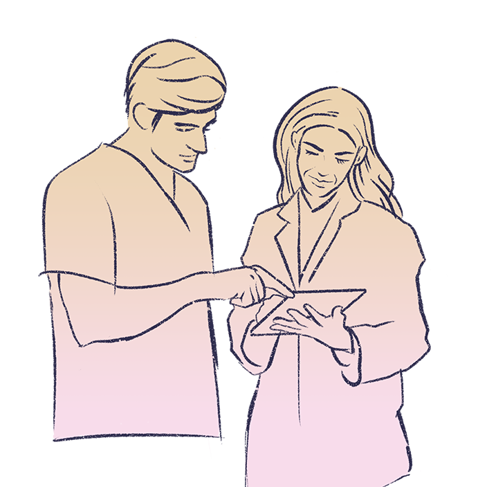 Kollegat keskustelee